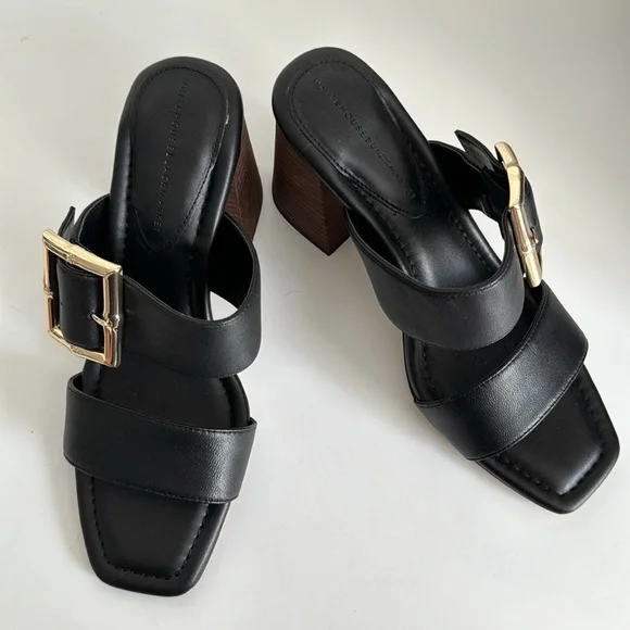 NWT WHBM Bamboo Buckle Mid-Heel Sandal Size 8 - Picture 2 of 10